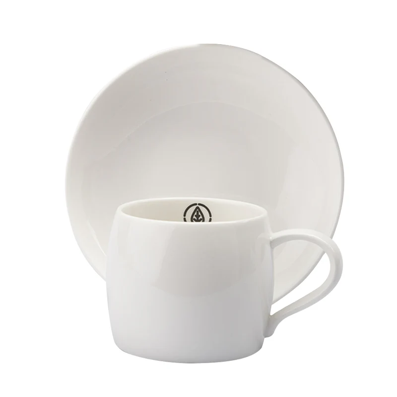 Dual Tea Cup & Saucer (WHITE)